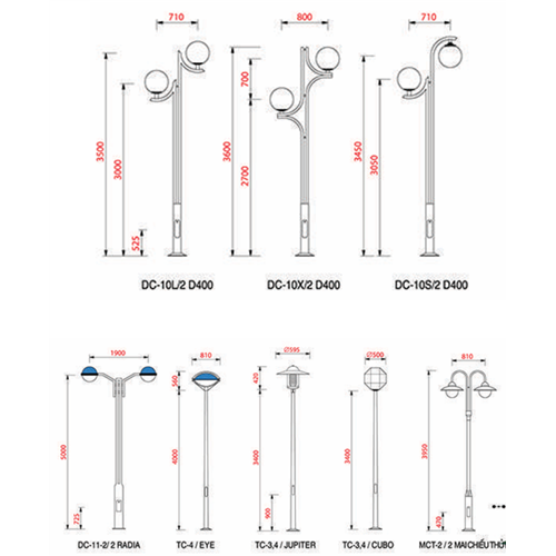 Cột sân vườn DC20