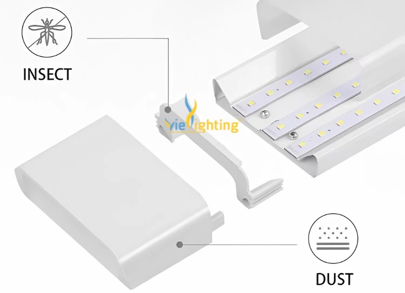 Đèn tube LED bán nguyệt đầu vuông 40W VIBN02-40