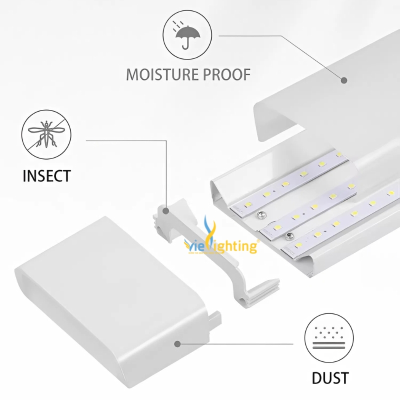 Đèn tube LED bán nguyệt đầu vuông 20W VIBN02-20