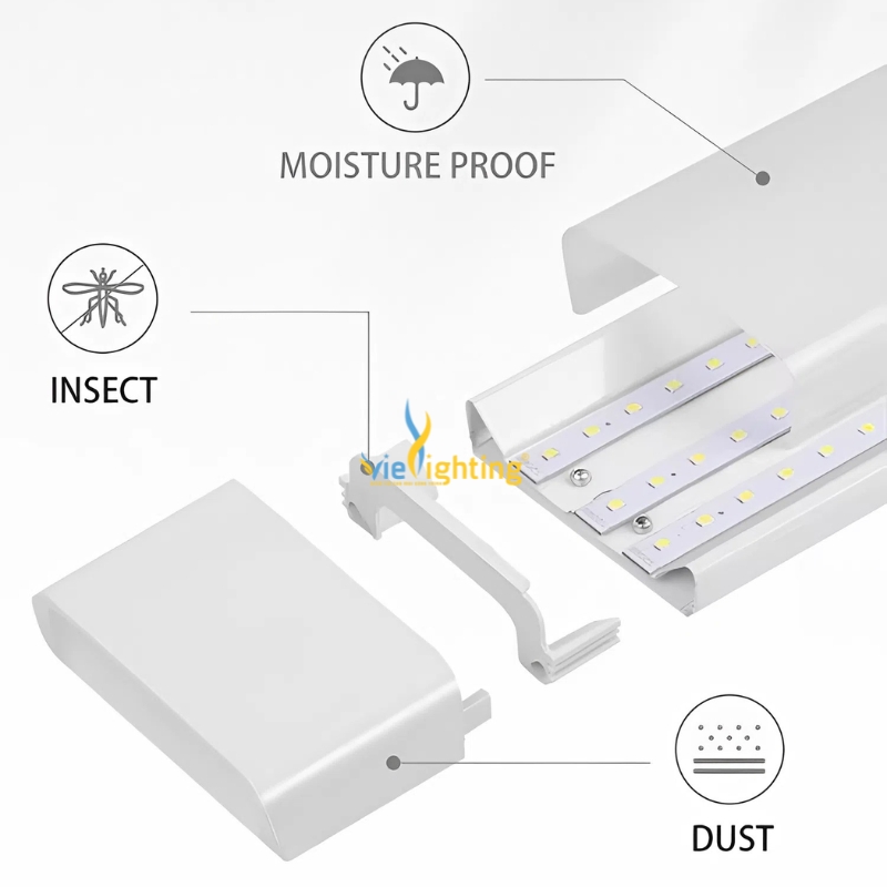 Đèn tube LED bán nguyệt đầu vuông 60W VIBN02-60