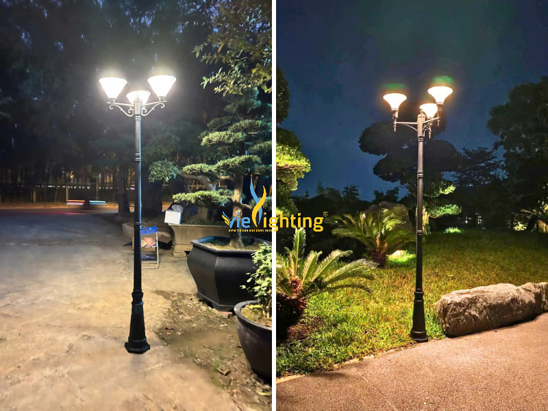 Thiết kế đèn trụ cao đẹp, sang trọng