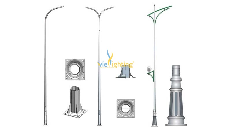 Cột đèn rời cần