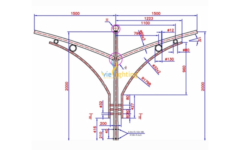 Cần đèn là gì? Báo giá cần đèn đường chiếu sáng tại Vieled