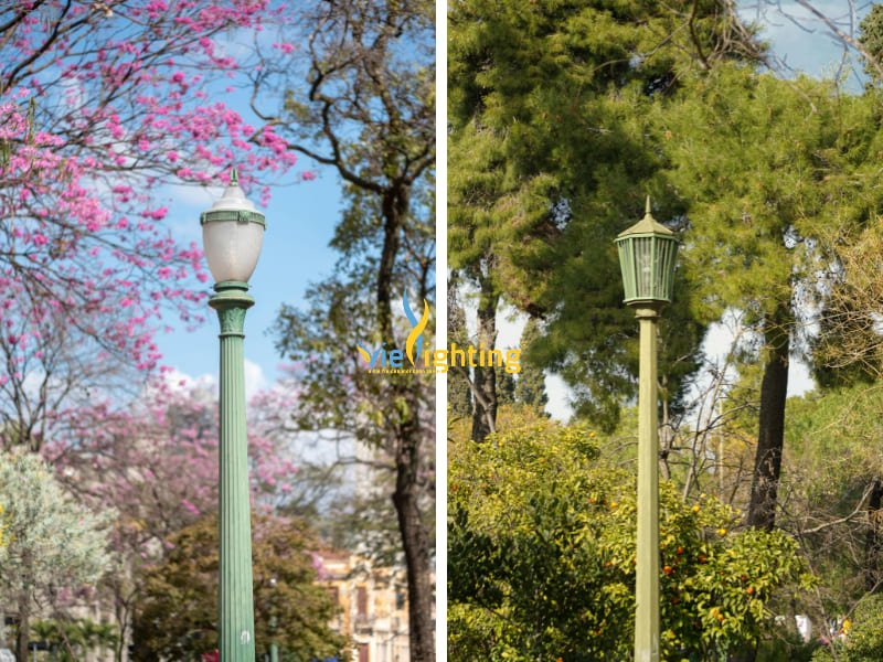 Cột đèn LED chiếu sân vườn