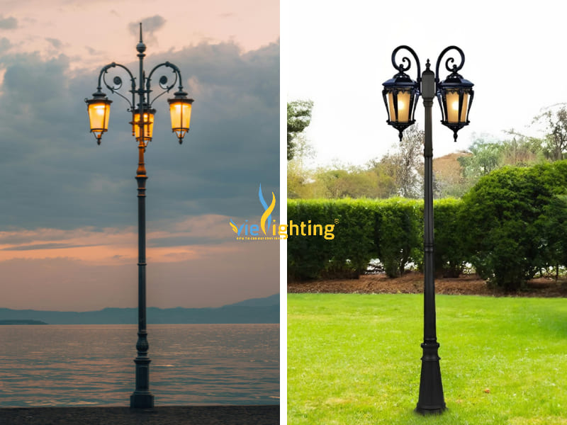 Kiểu cột đèn sân vườn phong cách cổ điển