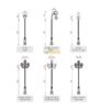 Một số mẫu cột đèn khác tương tự cột đèn sân vườn cao cấp VI-DC-06