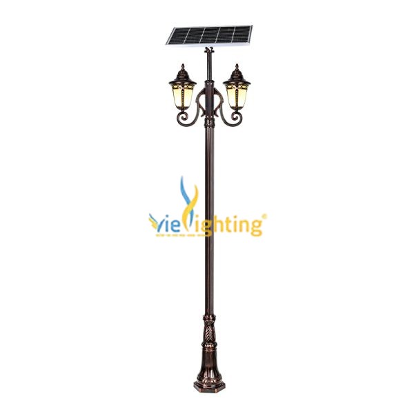 Cột đèn sân vườn VI-Temple 7L năng lượng mặt trời